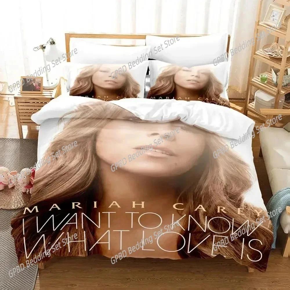 

Mariah Carey Beding Set 3D Printed Suitable for Bedrom Soft with Soft Fabric Duvet Cover Set With Pilowcases Children Kids Home Textile 100*200cm Single
