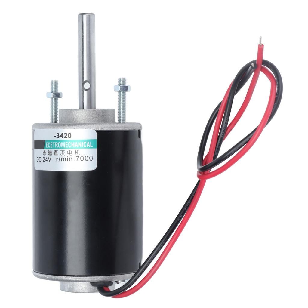Permanent Magnet DC Motor CW CCW High Speed Motors with Ball Bearing 43mm Shaft Length24V 7000 Rpm