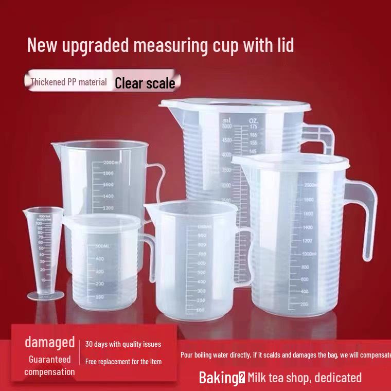 Graduated Measuring Cup Set - 1000ml & 5000ml Cylinders for Milk Tea Shop Equipment