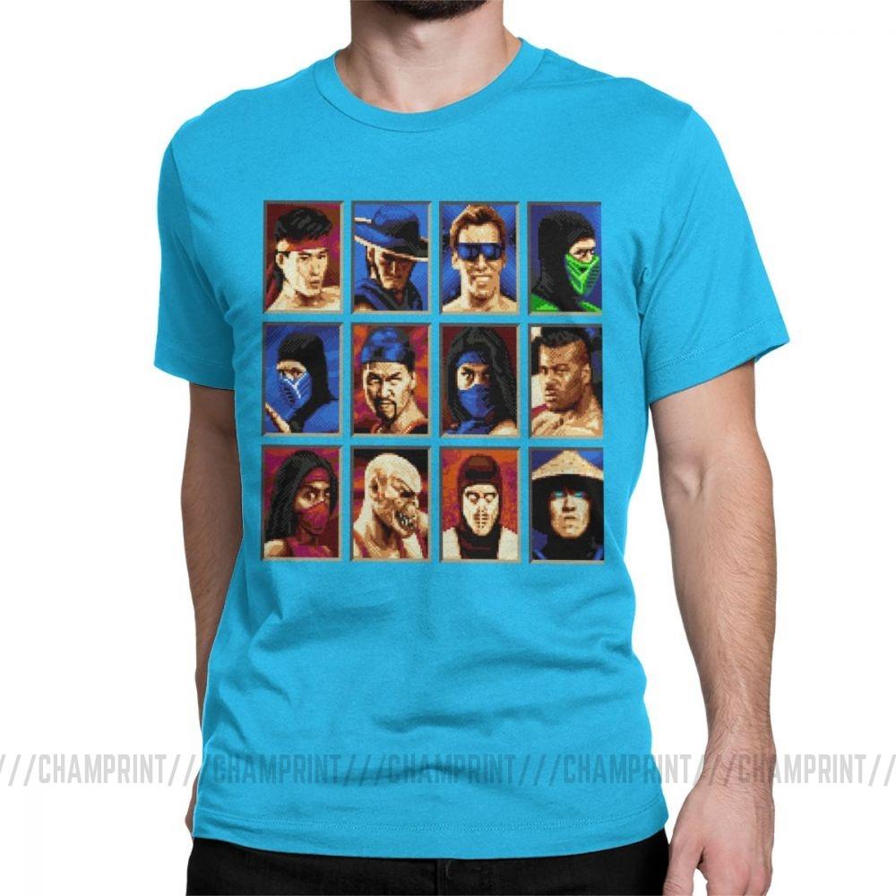 Vintage Mortal Kombat Ii Tees Genesis Character Select 16 Bit T Shirt Retro Gamer Collage T
