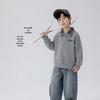 YOYO Fairytale Boys' Cotton Blend Long-Sleeve POLO Sweatshirt