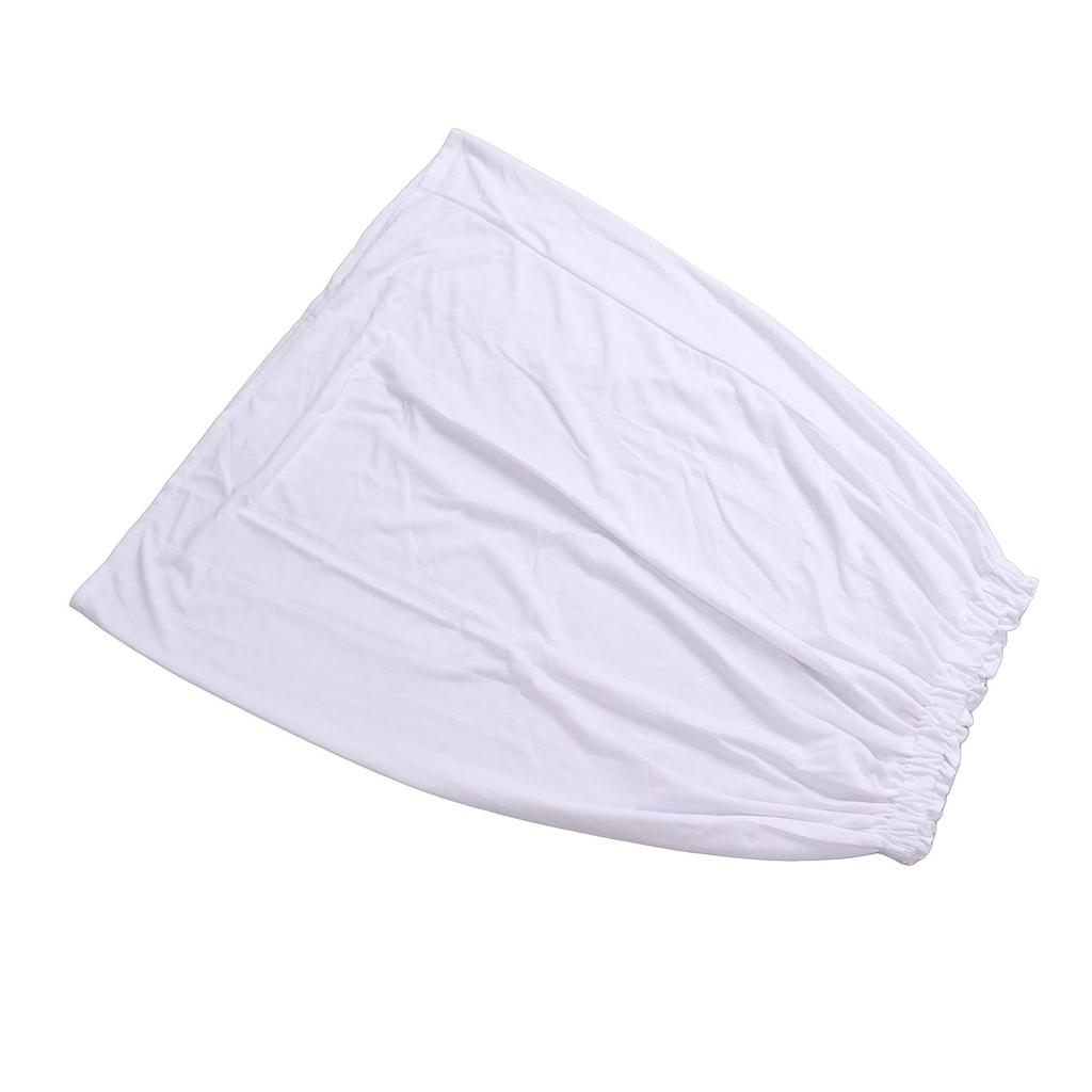 Toalha de Banho Feminina Envoltório Algodão Top Tubo Boob Saia Toalha de Banho Dree para Viagem Praia Branco