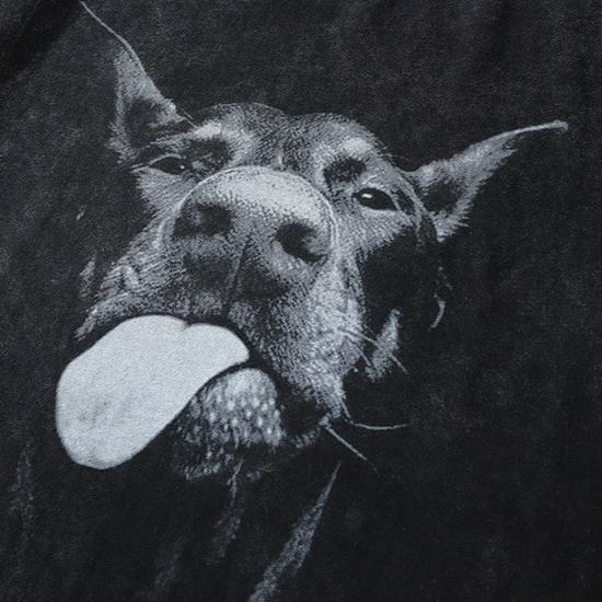 TKPA Dobermann Vintage Rundhals Unisex T-Shirt – Gewaschen, Retro High Street Stil, Lockere Passform, Kurzarm Streetwear