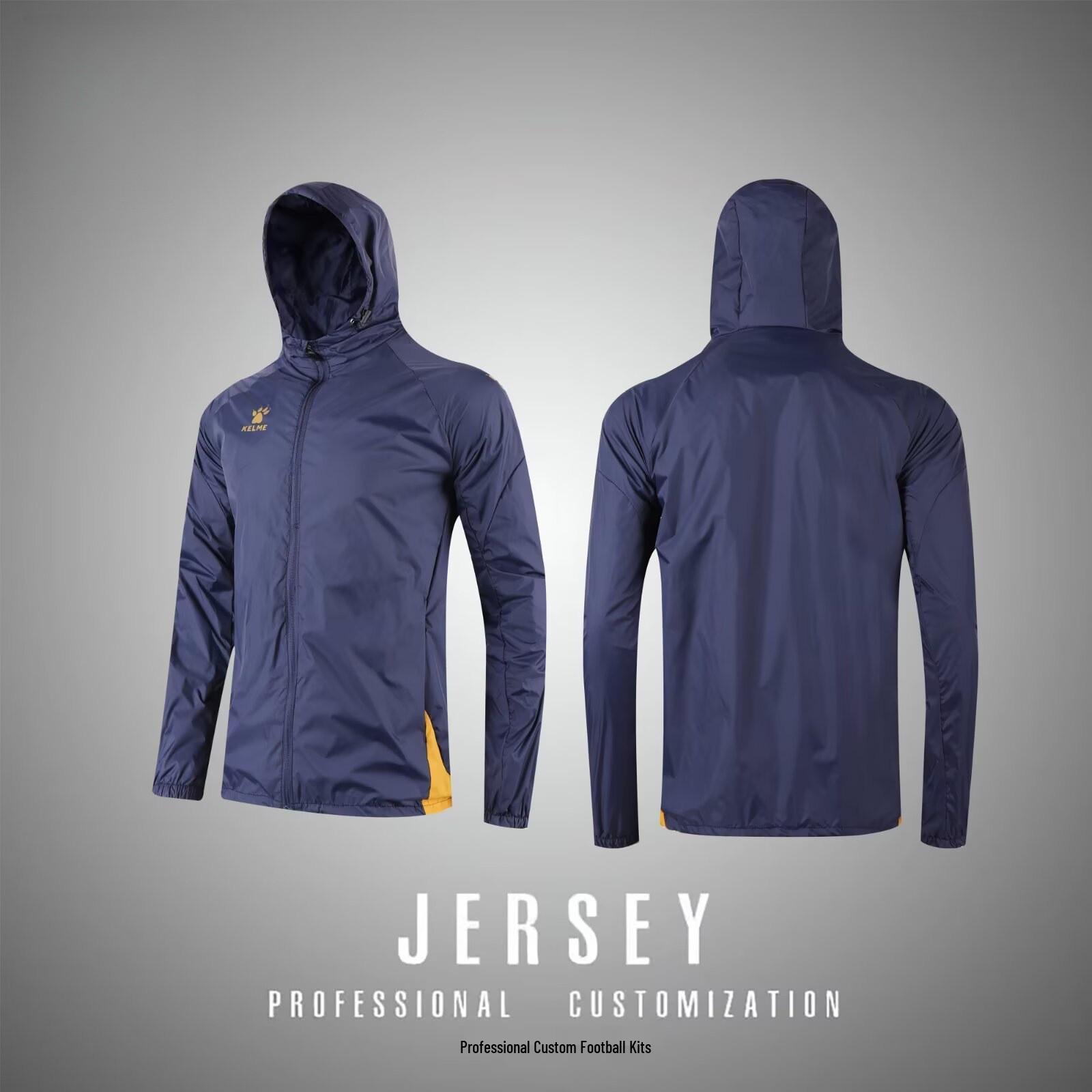 

Men s Windproof Waterproof Athletic Raincoat - Football Training, Running, Fitness, Mountaineering Jacket Medium темно-синий