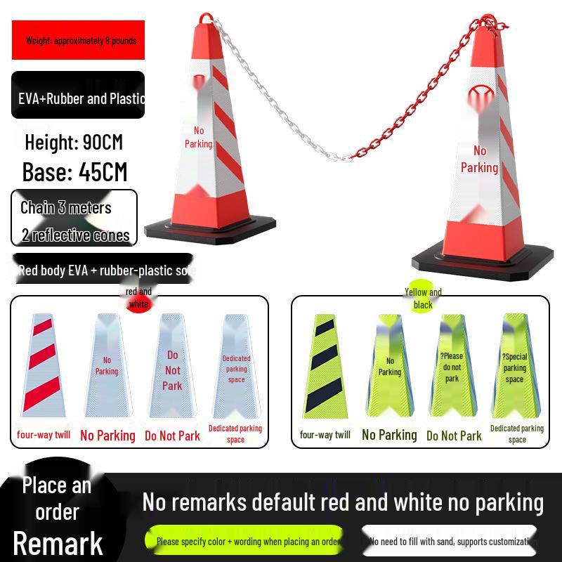 No Parking Zone Reflective Warning Cone