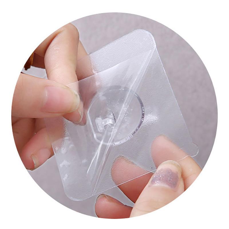 5Pcs Free Punching Seamless Invisible Hook Bathroom Kitchen Adhesive Hook