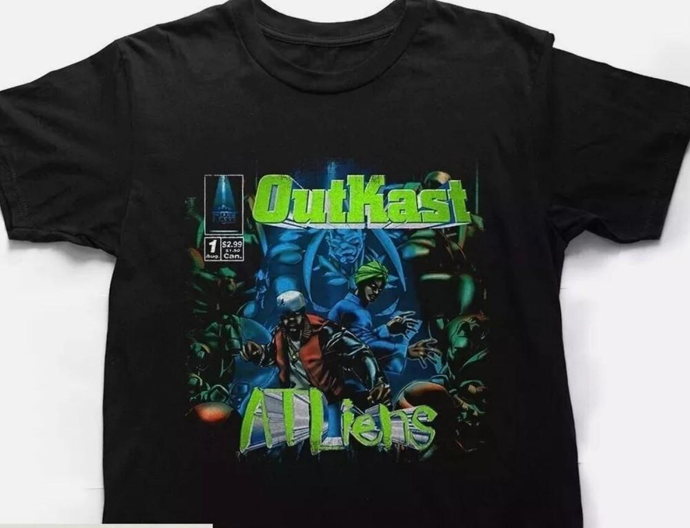 

Унисекс черная футболка Outkast Atliens Размеры S-4XL XL