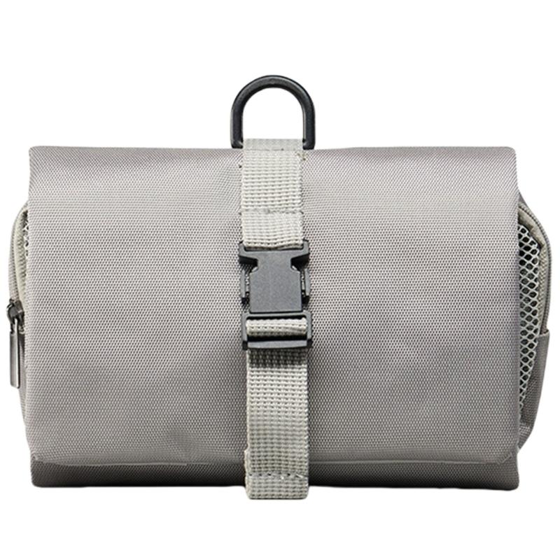

Large Capacity Wash Bag Storage Solution for Toiletries and Makeup Water Resistant Hanging Foldable Cosmetic Organizer серый