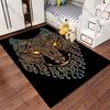 Mystical Wolf Tribal Design Carpet Yoga Living Room Room Decor Children's Crawling Mat Doormat Area Rug Games Mat