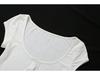 2024 European & American Fashion Women's U-Neck Short-Sleeve Slim-Fit Solid Crop Top T-Shirt