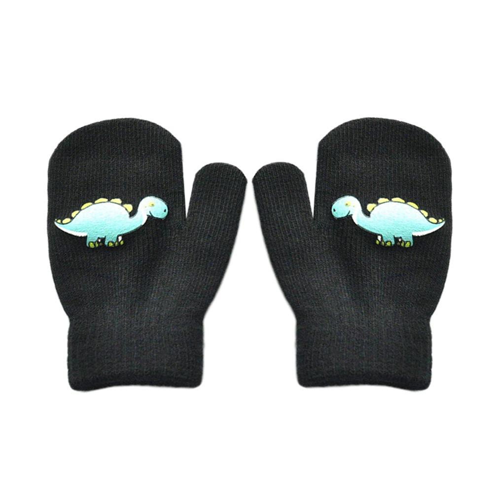Winter Thicken Velvet Children Baby Gloves Keep Warm Soft Full Finger Mittens Elastic Cartoon Winter Gloves
