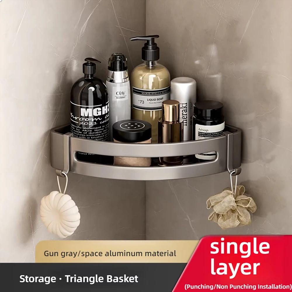 

Rust-Resistant Corner Shower Shelves - Stylish & Spacious Bathroom Caddy Basket