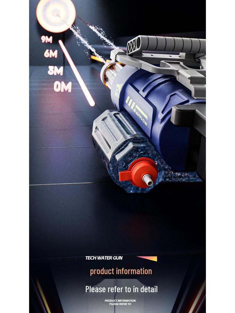 AI-Powered Voice-Controlled Blinking Gatling Water Gun for Kids - Electric Rapid-Fire Summer Toy