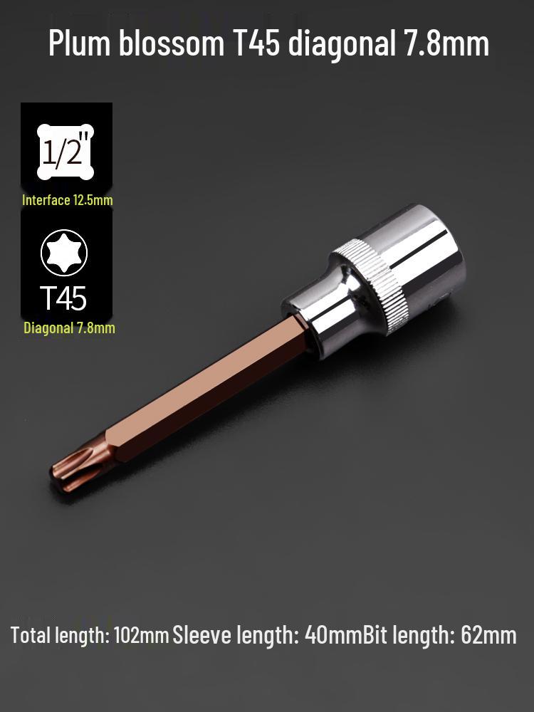 Multibit Screwdriver with Flower, Hexagon, Torx, Spline, and Six-Lobe Heads