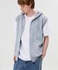 Topboy Basic Standard Double-Sided Sleeveless Zip-Up Hoodie Gray