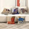 Anime Egon Schiele Cushion Cover Inches Farmhouse Decor Home Throw Pillow Covers for Couch Decorations