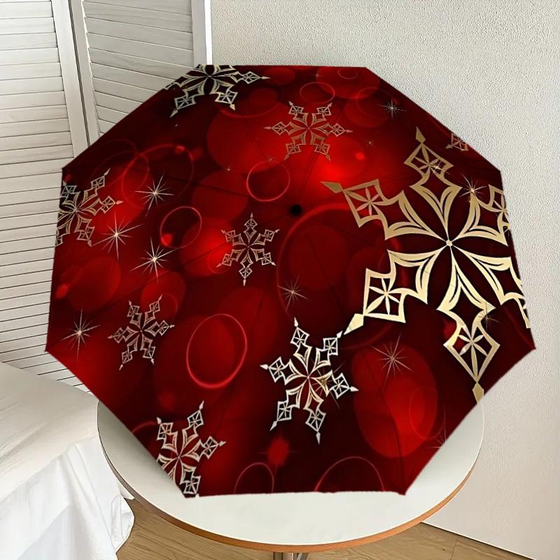 

1pc Snowflake Automatic Folding Umbrella, Heavy-Duty 8-Rib Construction, Perfect for Everyday yy251114168