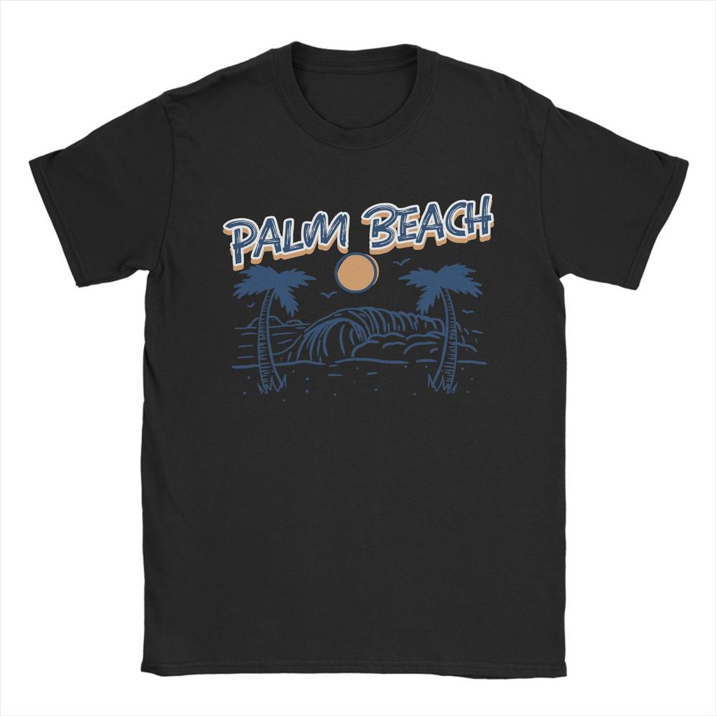 Humor Palm Beach TShirt Unisex Crew Neck Cotton T Shirt Short Sleeve Tees Birthday Present Clothes