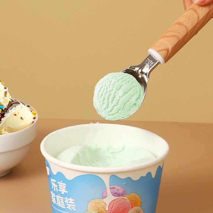 Stainless Steel Ice Cream Spoon Creative Multifunctional Ice Cream Spoon Fruit Ball Digger Watermelon Ball Digger Spoon
