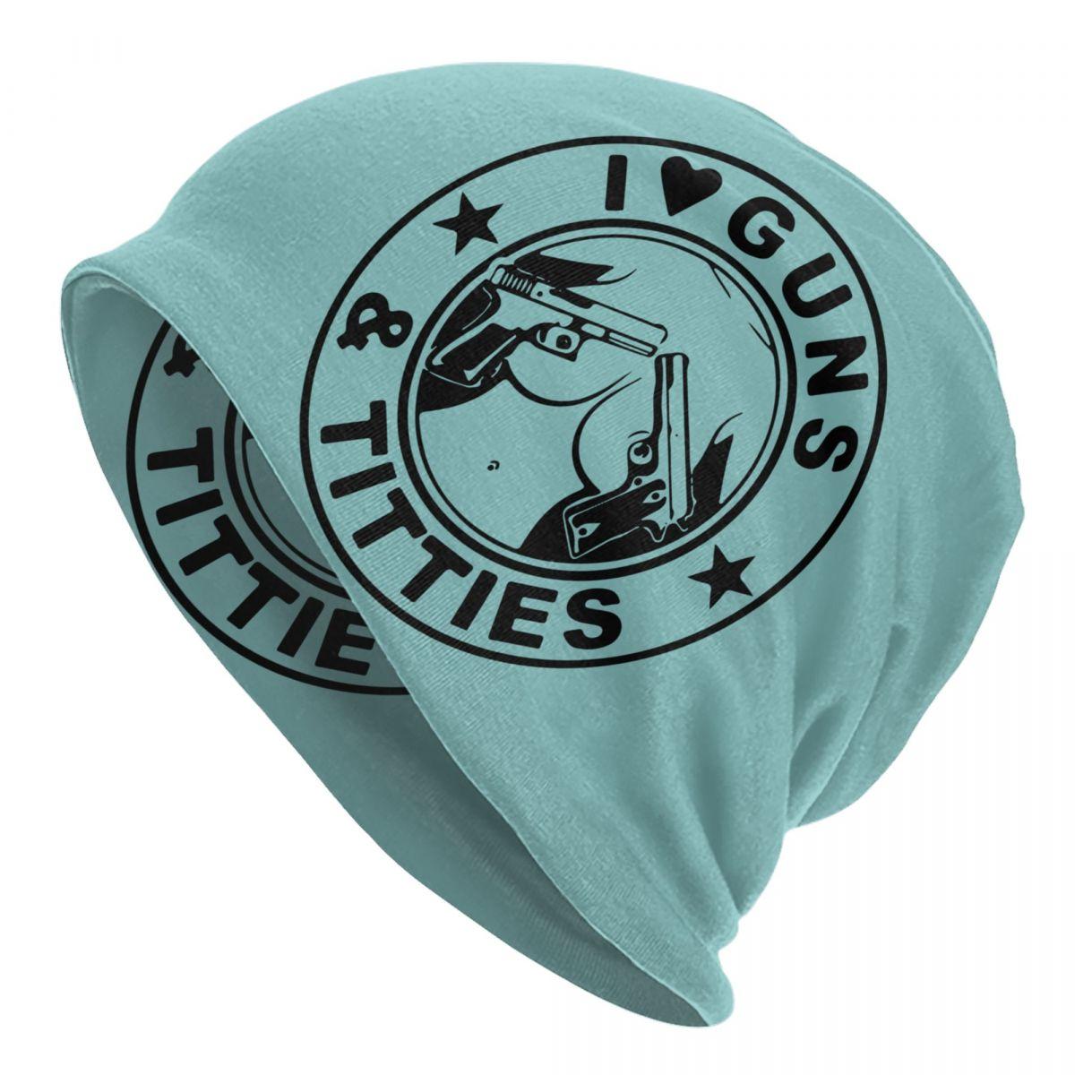 

Шапка-бини I Love Guns And Titties унисекс, зимняя теплая шапка Homme, вязаная шапка в стиле хип-хоп, уличные лыжные шапочки с черепами, шапки Beanies Hat