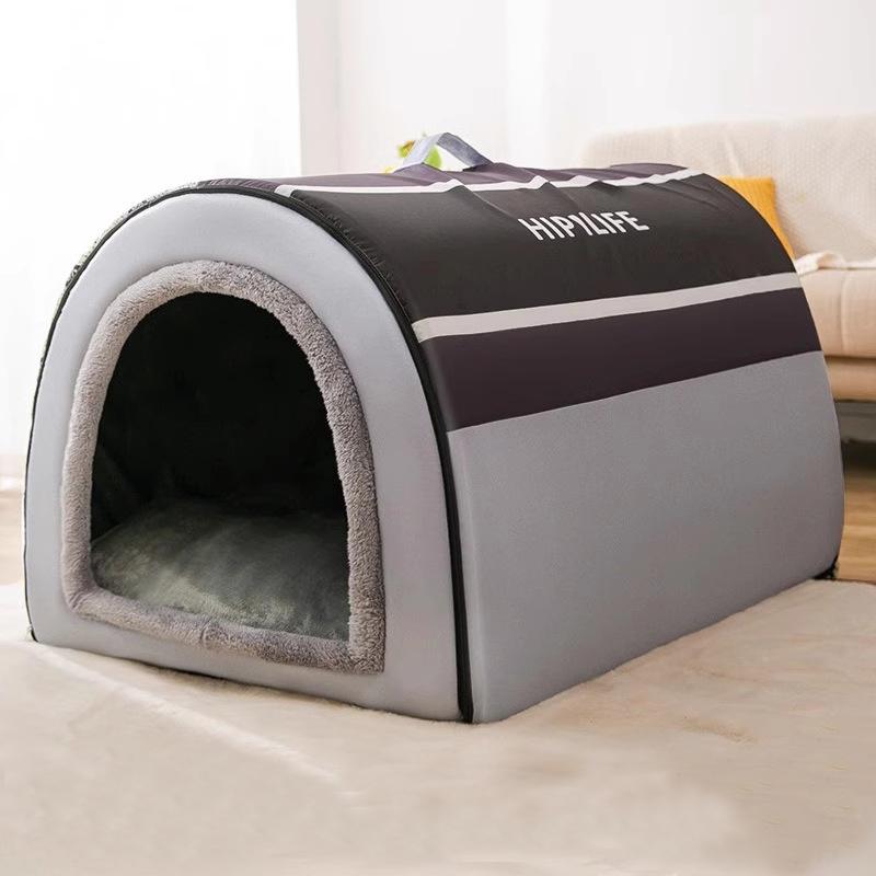 2024 New Dog Kennel Winter Warm Large Dog Oversized Dog House House Closed Winter Removable Golden Pet Four Seasons Use