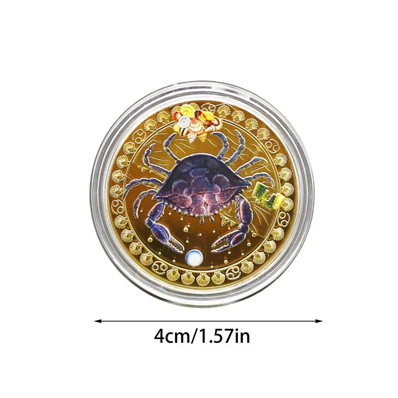 Zwölf Sternbilder Gedenkmedaille Münze Dekoration Farbig Sammlerstück Dekorative Münzen Souvenir Geschenk