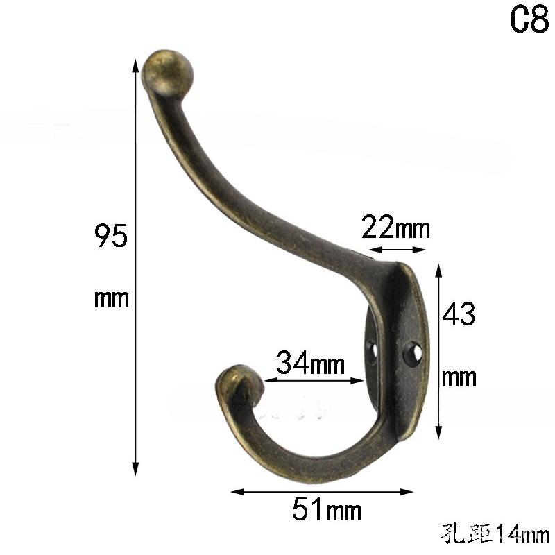 2 Stück Beschläge Antiker Kleiderhaken Schrank Garderobenhaken-Rustikal, Bauernhaus Mantelhaken / Mäntel, Taschen, Handtücher, Hüte / Klassisch Schlank