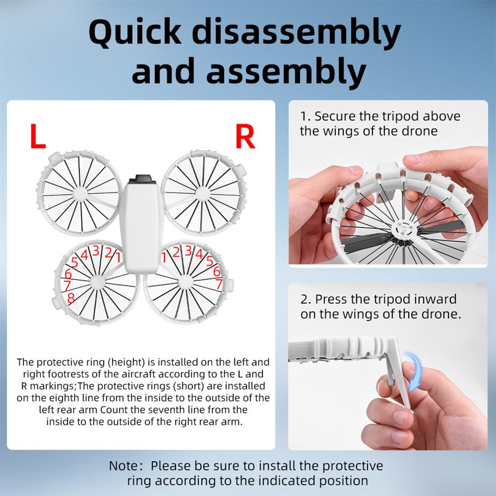 For DJI Flip Propeller Guard Cover Lightweight Anti-Collision Ring Drone Propeller Guard Case Bumper Protector Drone Accessories