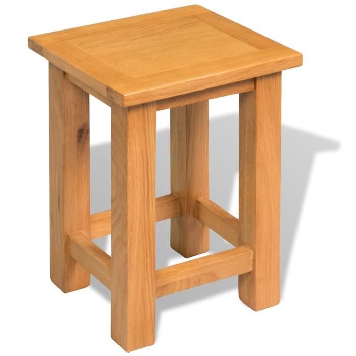 VidaXL Tables d'appoint 2 pcs 27 x 24 x 37 cm Bois de chêne massif