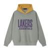 Fear of God Essentials X NBA Lakers Sport Hoodie Concrete Heather/Canyon Men Tops Grey 192NB256405F