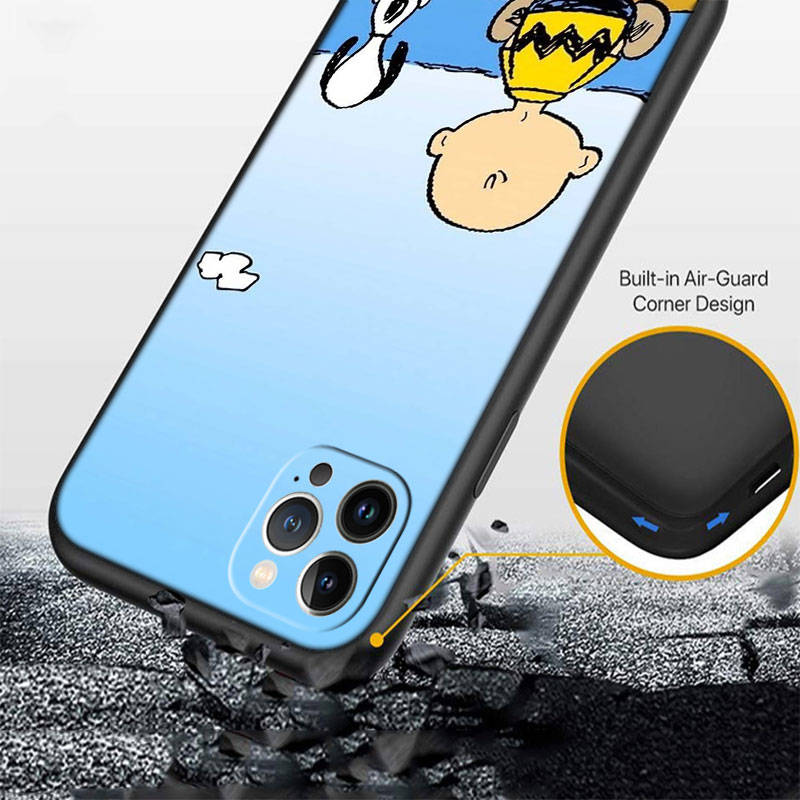 ED44 S-Snoopys Handyhülle für iPhone 6 6s 7 8 11 12 13 14 15 XS Pro Max XR X SE Samsung S20 S21 S22 S23 S24 FE Ultra Plus Lite S21S A55