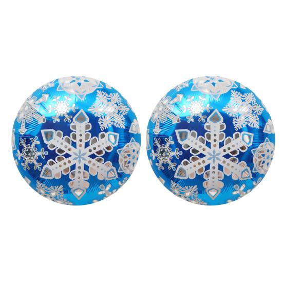 Kerst Sneeuwvlok Ballonnen Herbruikbare Opblaasbare Gemakkelijk Uit te Breiden Draagbare Lichtgewicht Versier 3D Sneeuwvlok Vorm Kerst Ballonnen voor Kerstmis