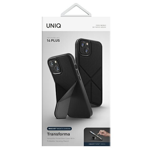 UNIQ Transforma iPhone 14 Plus / 15Plus 6.7" Magclick Charging Case Black/ebony Black