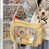 Trendy Transparent Crossbody Bag Large Capacity Simple Shoulder Bag Comfortable Versatile Ita Bag For Girls School