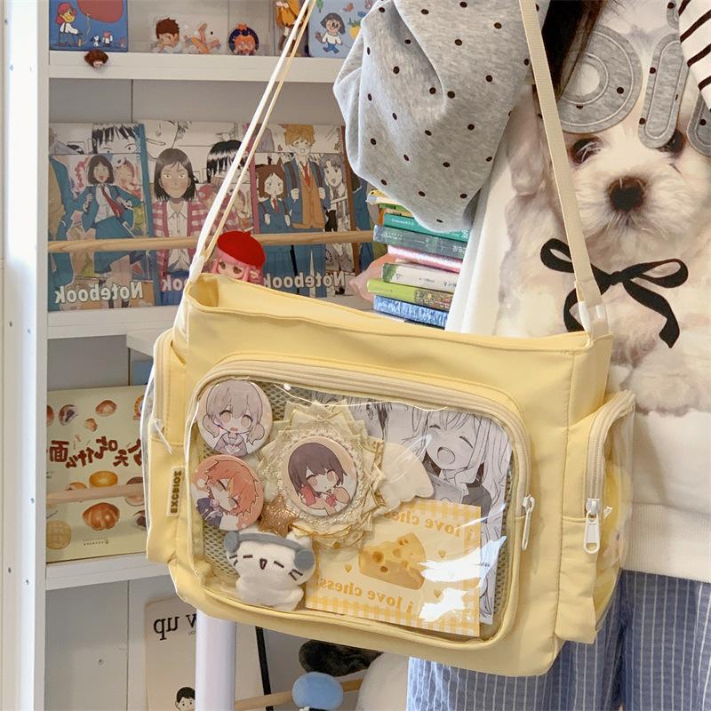 Trendy Transparent Crossbody Bag Large Capacity Simple Shoulder Bag Comfortable Versatile Ita Bag For Girls School