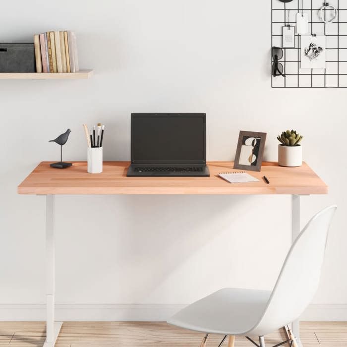 VidaXL Dessus de bureau 110x55x2,5 cm bois massif de hêtre 356085