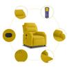 Electric Massage Chair Yellow Velvet