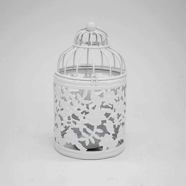 1PC Creative Candelabros Hollow Hanging Bird Cage Candle Holder Candlestick Lantern Bridal Decor Vintage Candlesticks Home Decor