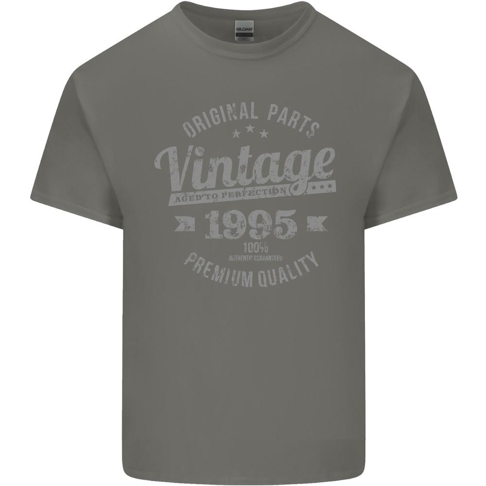 Vintage Year 30th Birthday 1995 Mens Light Cotton T-Shirt Charcoal Unisex T-Shirt XXXL
