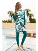 Southeast Asian Muslim Modest Swimwear Set: Four-Piece Full Coverage with Sun Protection