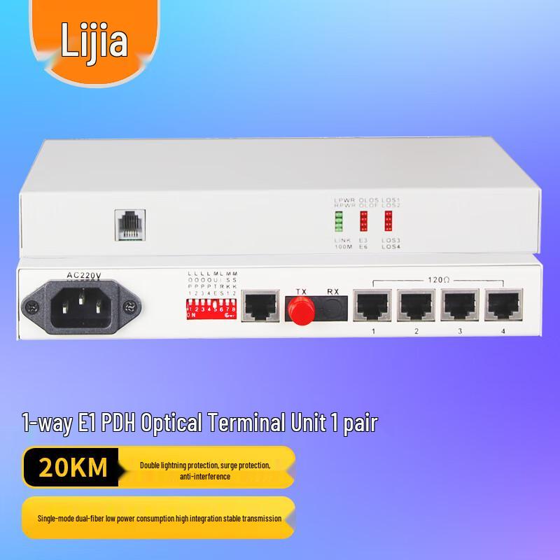 LIJIA PDH Optical Transceiver (1E1+1*2M)