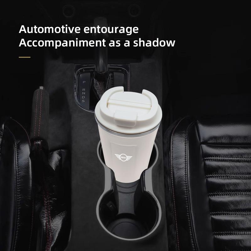 Car Stainless Steel Coffee Cup Thermal Mug Leak-Proof Thermos For MINI JCW Cabrio Cooper Countryman Aceman Clubman Coupe Paceman