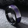 Fashion Men Titanium Stainless Steel Celtic Dragon Rings Inlay Purple Carbon Fiber Rings For Men Wedding Jewelry Drop Shipping