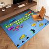 1pc Geometry Dash Print Area Rug - Soft, Washable Non-Slip Indoor Mat, Living Room, Home Office Decorative Rug,Office Decorative