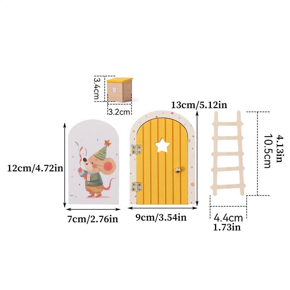 Fairy Door for Wall Wood Cartoon Fairy House Door Holiday Party Supplies for Thanksgiving Birthday School Room Offices Dormitory