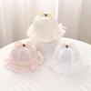 Baby Girl Bow Sun Hat - Spring/Summer Thin-Style Bucket Hat with Sun Protection for Infants and Toddlers
