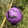 6 Pcs Halloween Decorations Paper Lanterns With LED Light  Bats Spiders Skeleton Castle