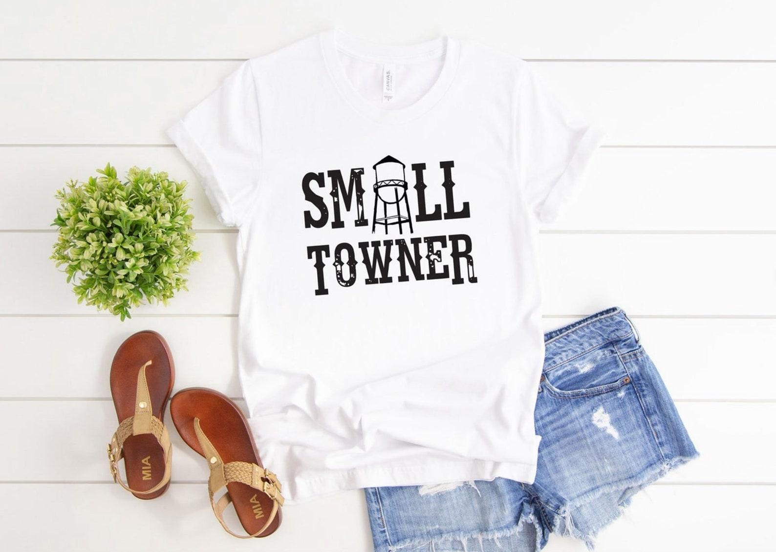 Small Towner Unisex Graphic Tee, Unisex, Short Sleeve T-Shirt, Small Town Girl, Rural XL