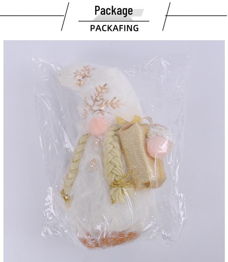 2025 Jul Paljett-Plysch Ansiktslös Rådjursfigur med Ljus