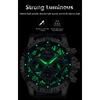 POEDAGAR Original Military Man Wristwatch Waterproof Luminous Chronograph Leather Strap Watches for Men Quartz Watch Reloj